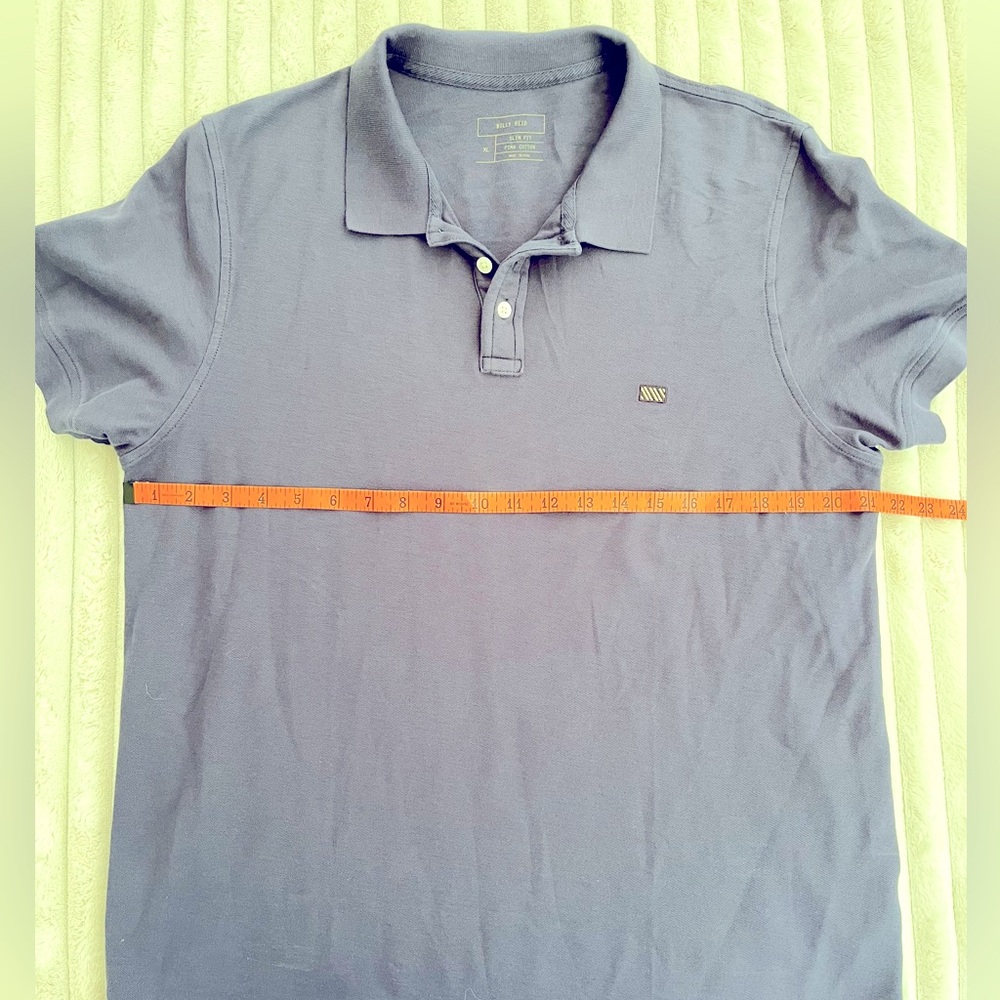 Men's Billy Reid Pima Polo Shirt  XL